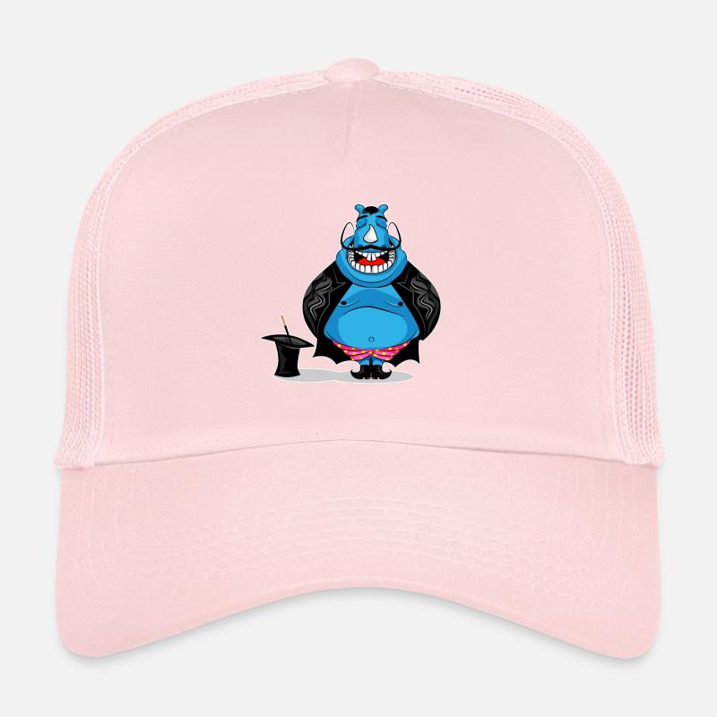 Hippopotame Magicien Doodle Art Casquette trucker 