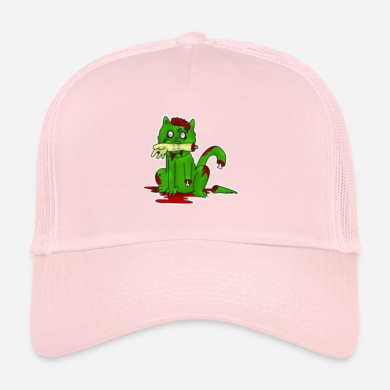 Zombie, chat, halloween, os, idée cadeau Casquette trucker 
