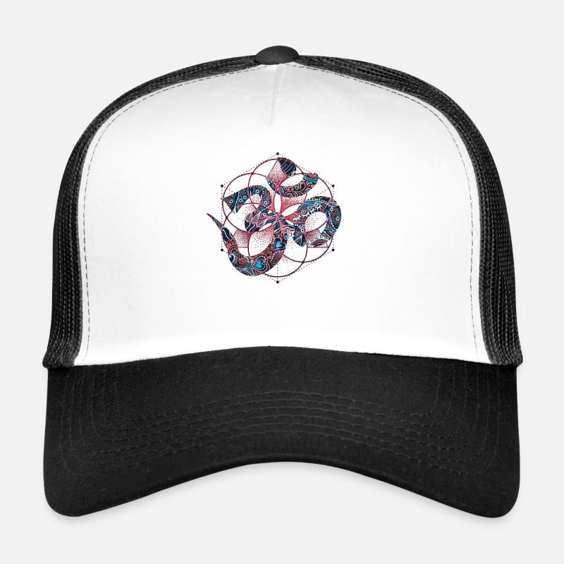 Spiritual Om Sign Psychedelic Pattern Trucker Cap