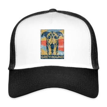 Windhund - Trucker Cap - Weiß/Schwarz - Vorne
