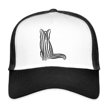 Fox lineart red fox animal-loving Arctic fox geschen - Trucker Cap - white/black - Front