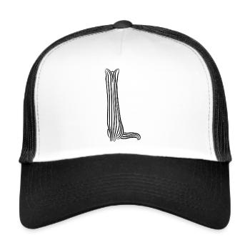 Fox lineart red fox animal-loving Arctic fox geschen - Trucker Cap - white/black - Front