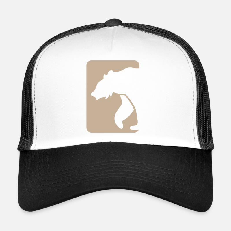 Bär - Trucker Cap - Weiß/Schwarz