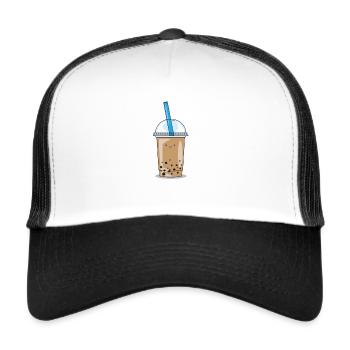 Bubble Tea Pearl Milk Tea Boba Tea Milk Gift - Trucker Cap - white/black - Front