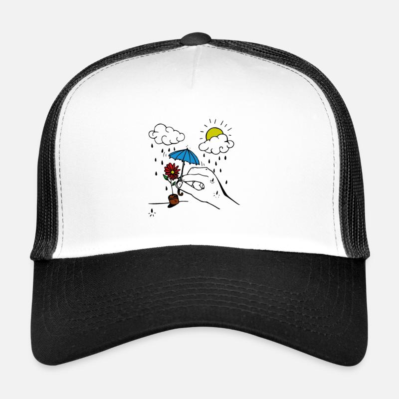 Regen - Trucker Cap - Weiß/Schwarz