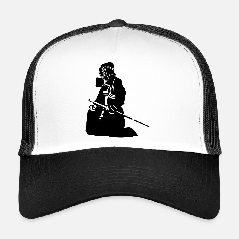 kendo - Casquette trucker  - blanc/noir