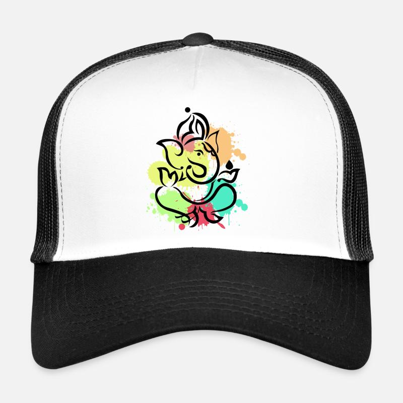 Ganesha - Trucker Cap - Weiß/Schwarz