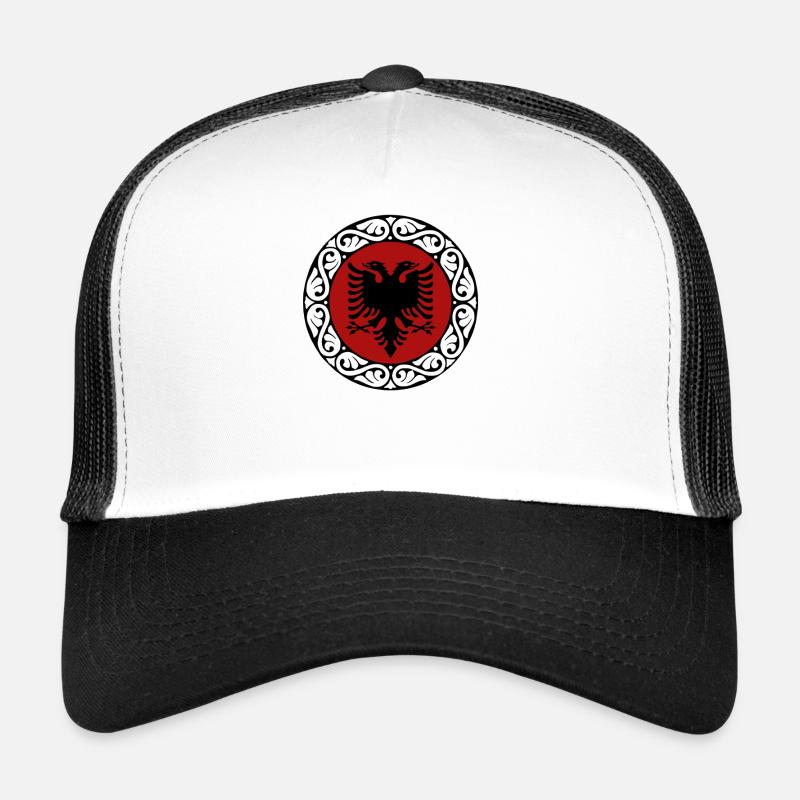 Albania Flag "Albanian Eagle" - Trucker Cap - white/black