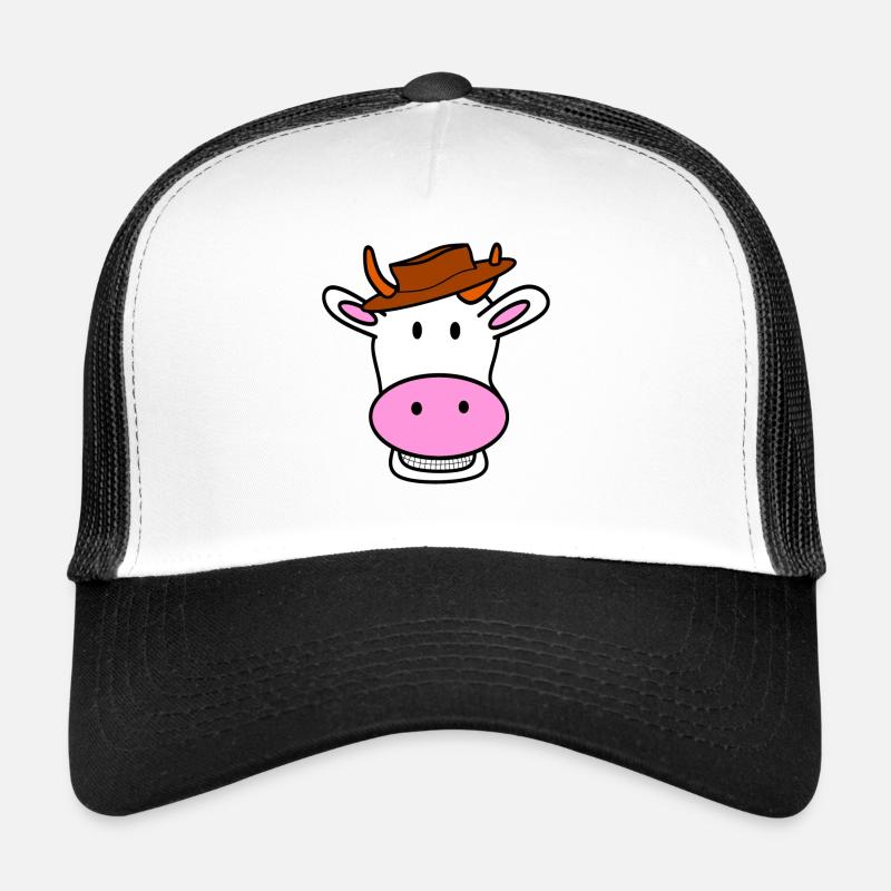 Cowboy - Trucker Cap - Weiß/Schwarz