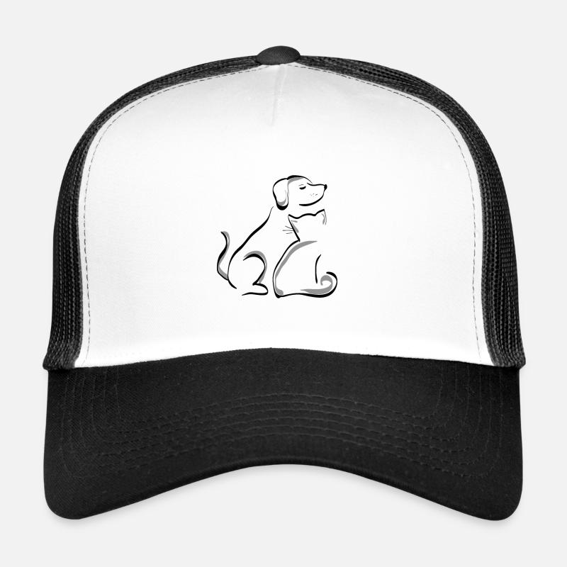 Hund mit Katze Trucker Cap