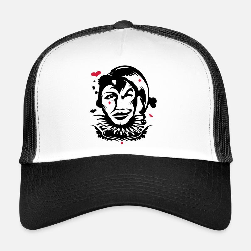Spielkarte Joker - Trucker Cap - Weiß/Schwarz