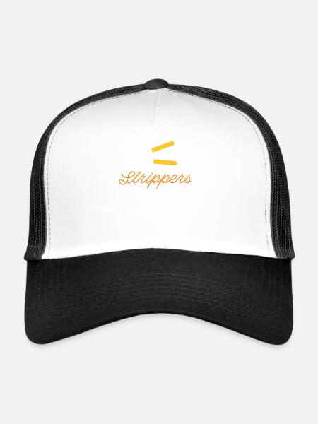 I work with Stripper Electrician Gift - Trucker Cap - white/black - Front
