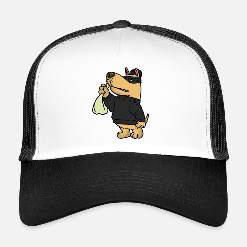 Dog Robber , Hunde Räuber - Trucker Cap - Weiß/Schwarz