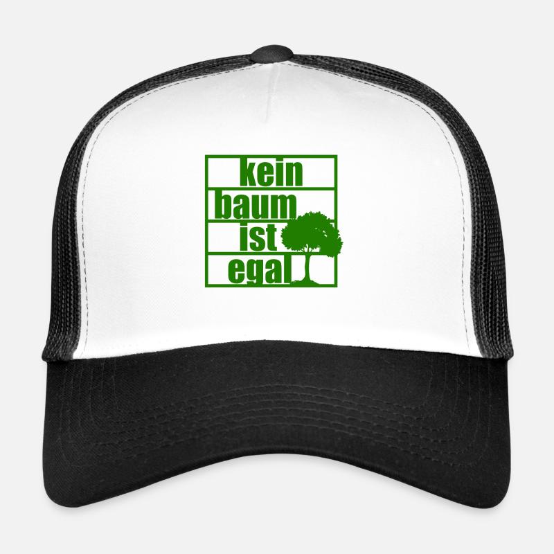 Kein Baum Ist Egal Klimaschutz Klimawandel Wald - Trucker Cap - Weiß/Schwarz
