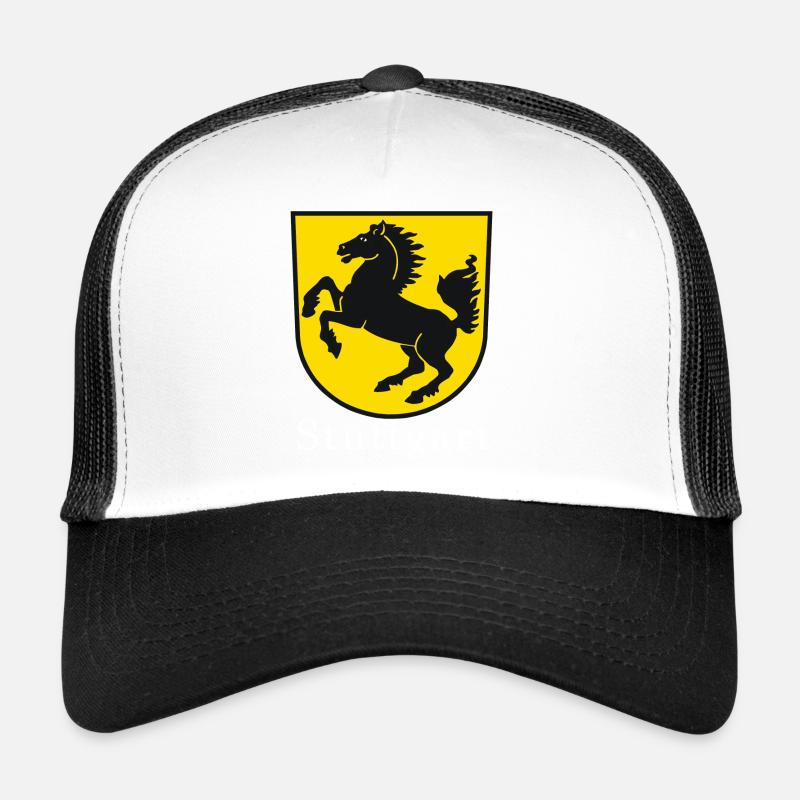 Stuttgart - Trucker Cap - Weiß/Schwarz