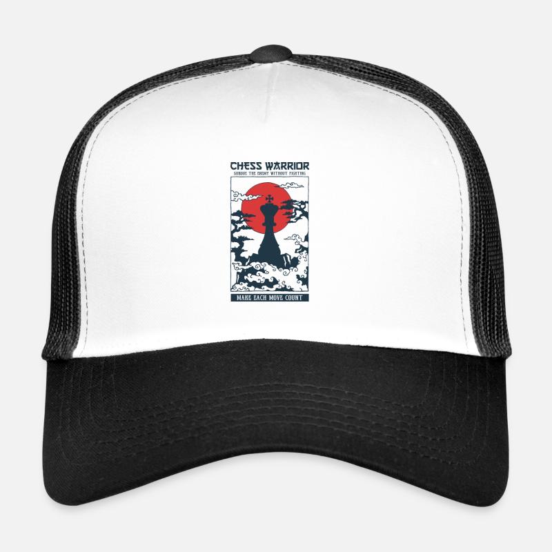 Temple Chess Warrior King Trucker Cap