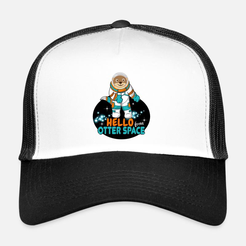 Hello from Otter Space, Weltall - Trucker Cap - Weiß/Schwarz