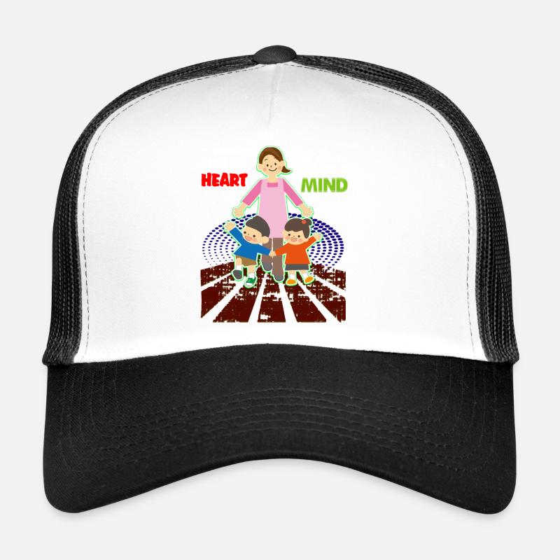 Lehrer Kindergarten Erzieher - Trucker Cap - Weiß/Schwarz