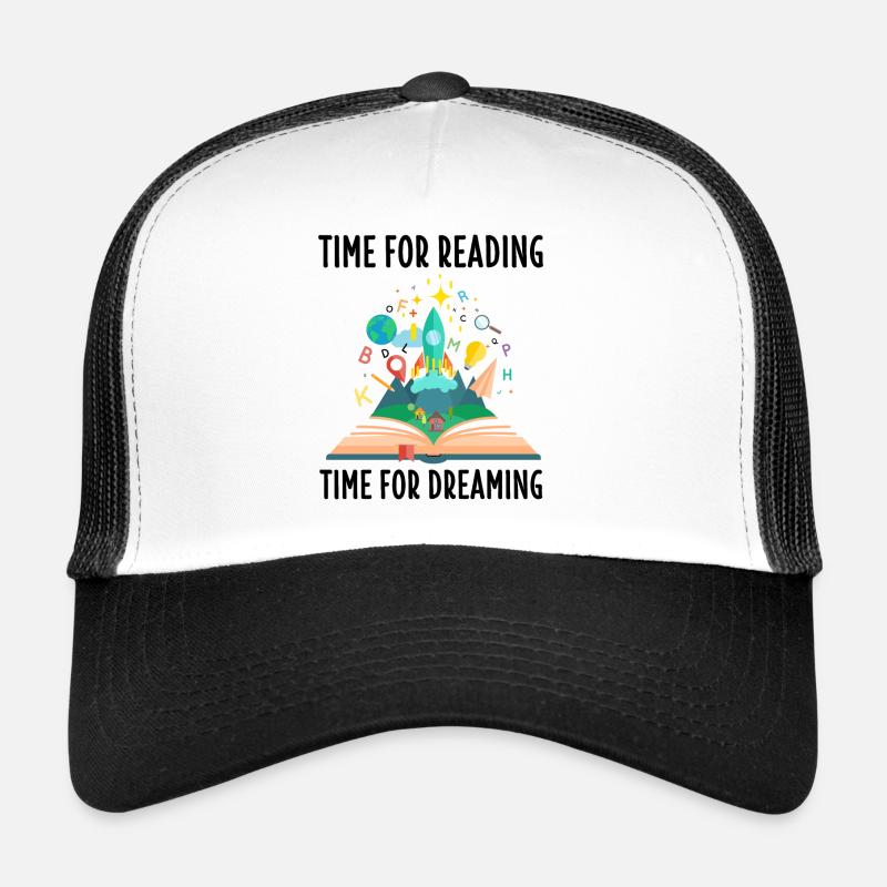 Reading shirt book education bookworm novel gift Trucker Cap