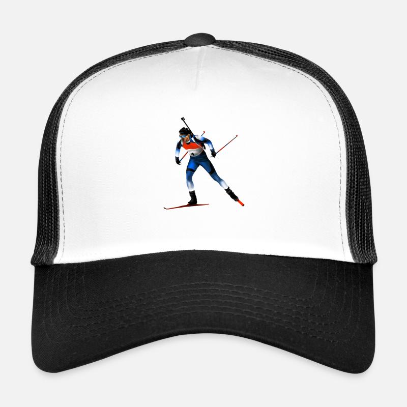 biathlon - Casquette trucker  - blanc/noir