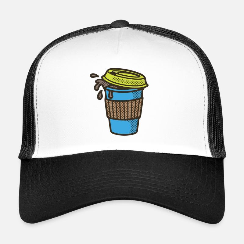 Coffee to go Mug - Trucker Cap - white/black