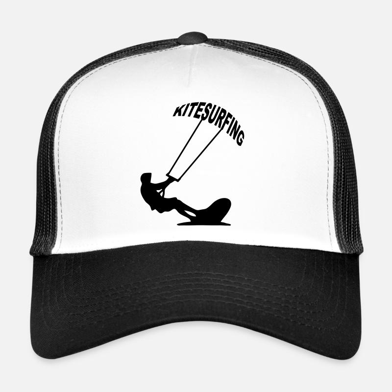 Kitesurfer - Kitesurfing - Trucker Cap - Weiß/Schwarz