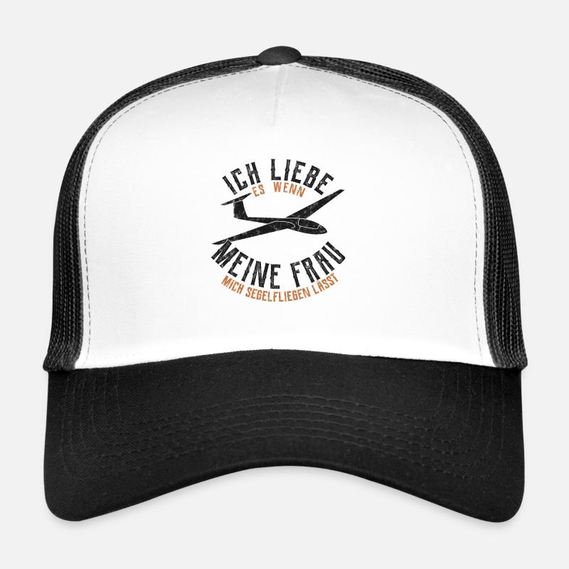 Glider glider glider gift - Trucker Cap - white/black