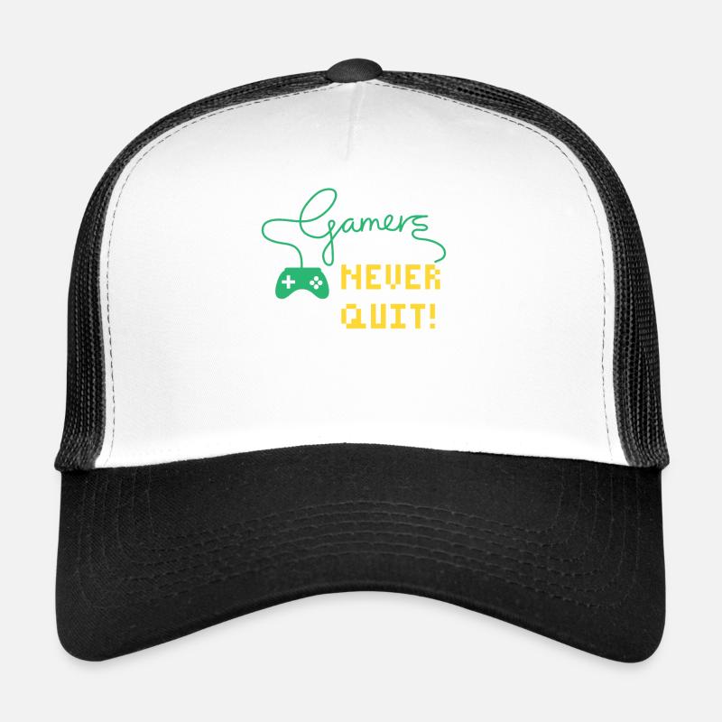 Gamer - Trucker Cap - Weiß/Schwarz