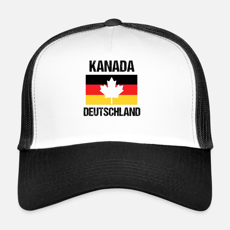 Kanada Deutschland Austausch Heimat Cool Geschenk - Trucker Cap - Weiß/Schwarz