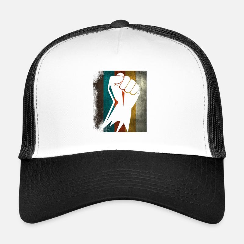 Revolution erhobene Faust bunt Trucker Cap