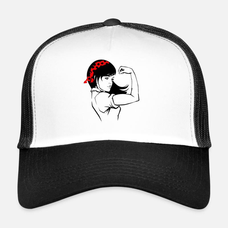 Frauenpower - Trucker Cap - Weiß/Schwarz