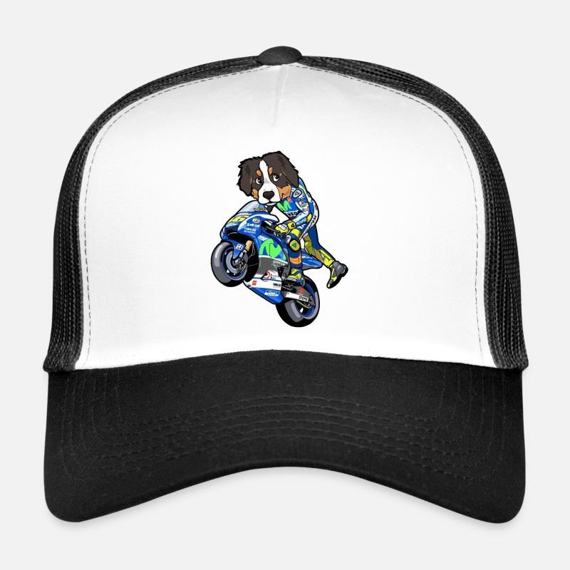 Motorrad Biker Hund Motorradfahrer Geschenk Trucker Cap