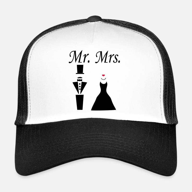 mrmrs_222 - Casquette trucker  - blanc/noir