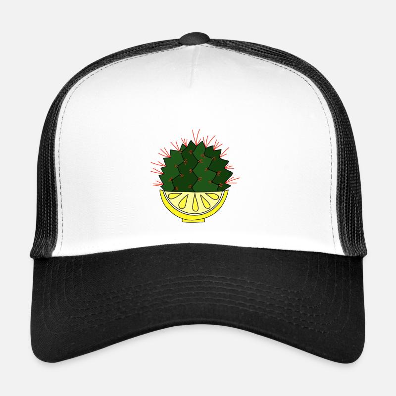 Le cactus au citron - Casquette trucker  - blanc/noir
