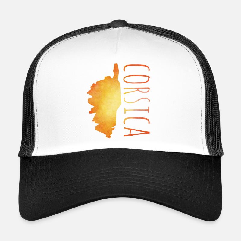 Corse - Casquette trucker  - blanc/noir
