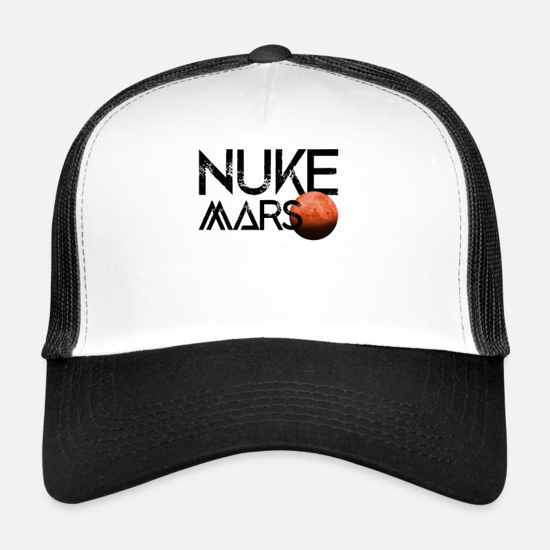 Nuke Mars Terraforming Space Red Planet - Casquette trucker  - blanc/noir