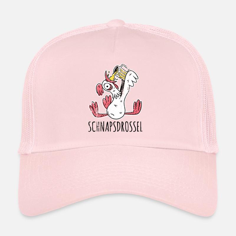 Schnapsdrossel betrunkener Truthahn Erntedankfest Trucker Cap