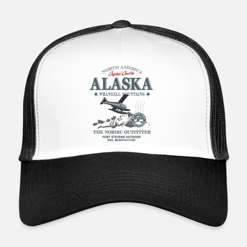 Alaska - Aircraft - Trucker Cap - Weiß/Schwarz