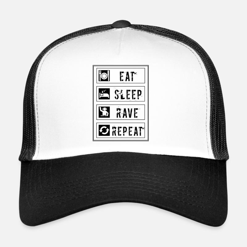 Raver - Trucker Cap - Weiß/Schwarz
