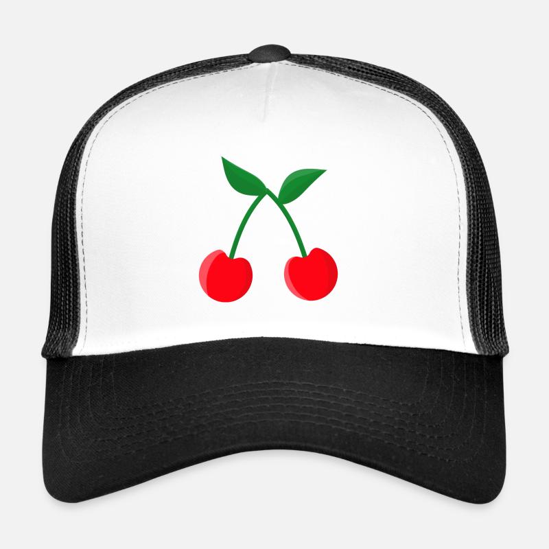 cherries - Trucker Cap - white/black