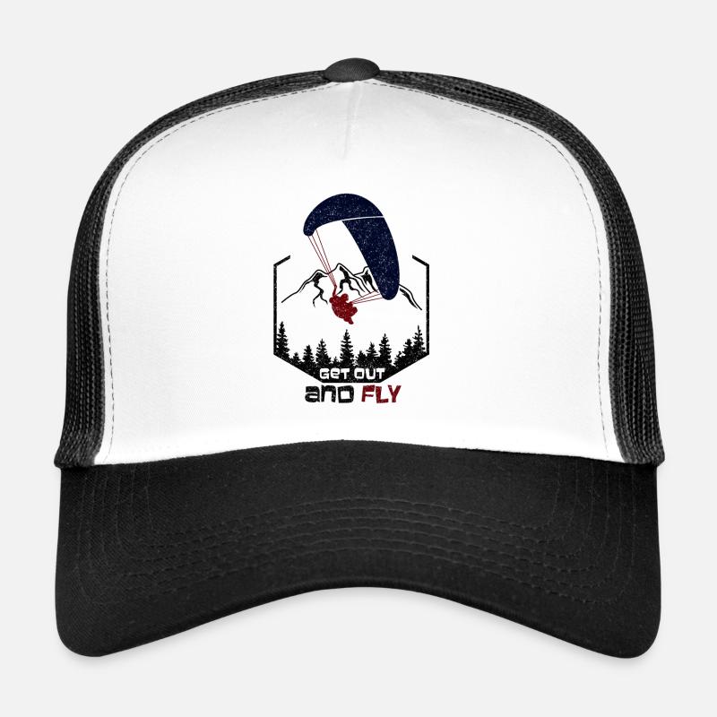 Paragliding - Trucker Cap - Weiß/Schwarz