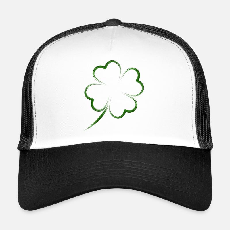 kleeblatt glück - Trucker Cap - Weiß/Schwarz