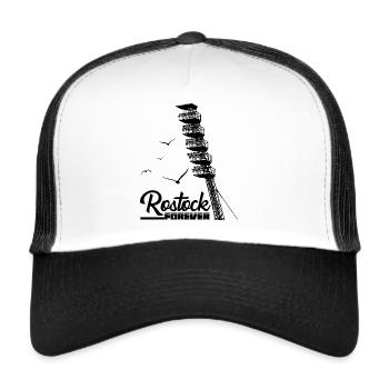 Rostock Forever - Trucker Cap - Weiß/Schwarz - Vorne