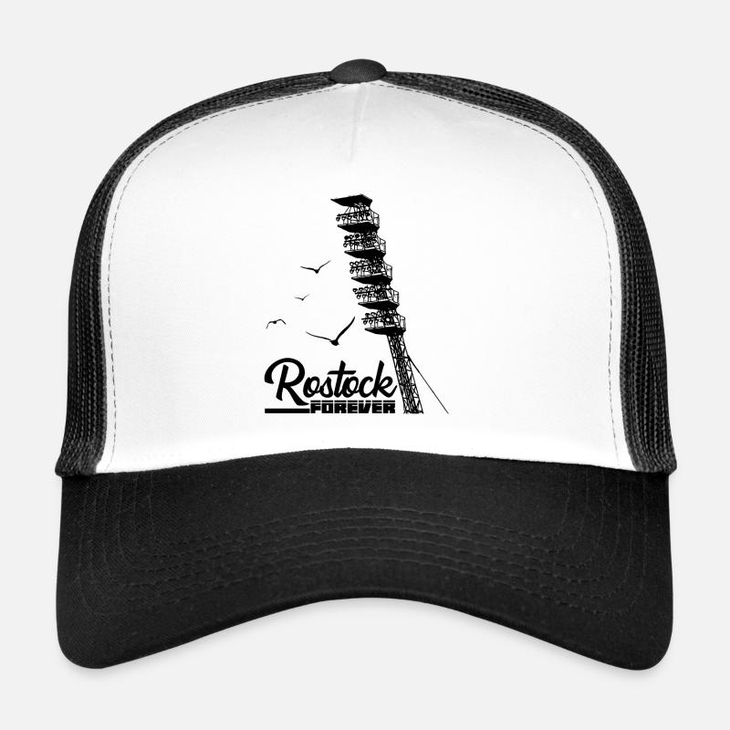 Rostock Forever - Trucker Cap - Weiß/Schwarz