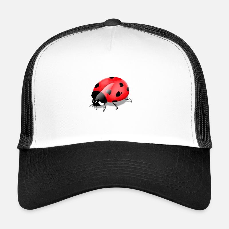 Insekt Print - Trucker Cap - Weiß/Schwarz
