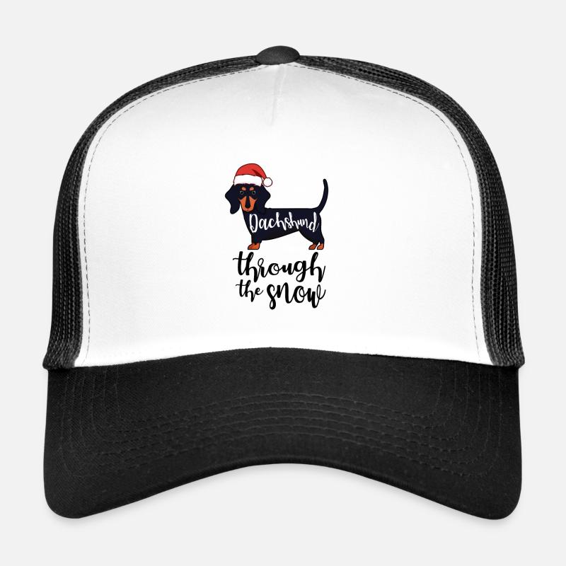 Teckel chien Noël Casquette trucker 