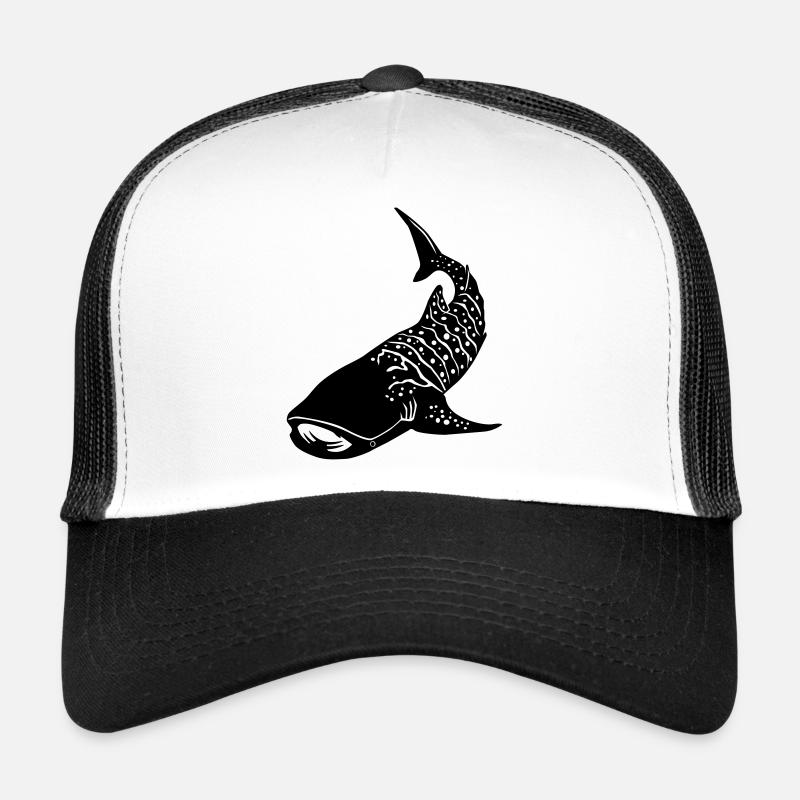 Requin-baleine 2 - Casquette trucker  - blanc/noir