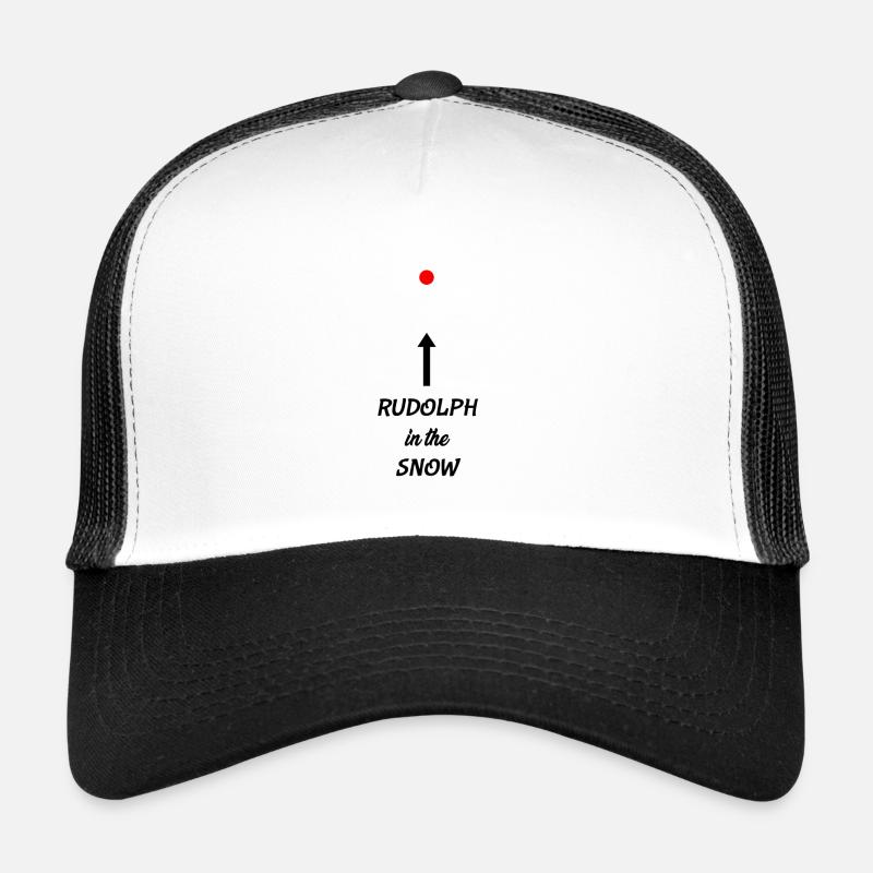 Rudolph dans la neige. Rudolf dans la neige. Casquette trucker 