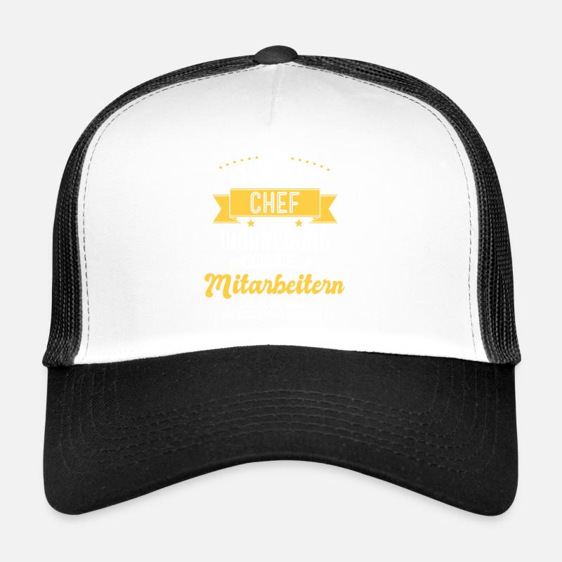 Stolzer Chef Mitarbeiter Team Geschenk - Trucker Cap - Weiß/Schwarz