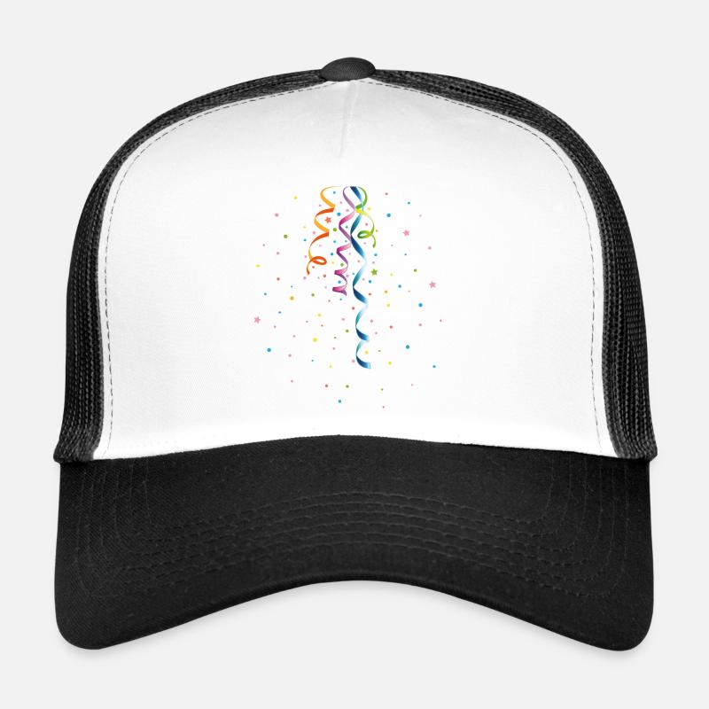 Konfetti und Luftschlangen buntes Party-Design Trucker Cap